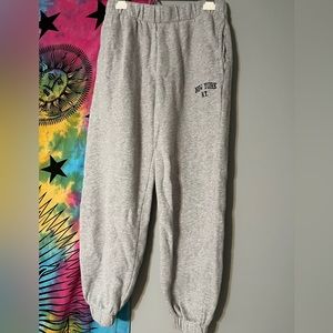 Brandy Melville Cuffed Grey N.Y. Sweatpants